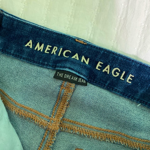 Blue American Eagle Outfitters Distressed Jeans Size 00 XS Curvy Hi-Rise Jegging - Picture 4 of 10